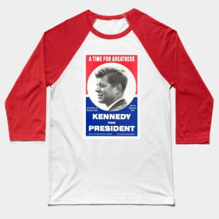 JFK for President 1960 Vintage John F. Kennedy Baseball T-Shirt